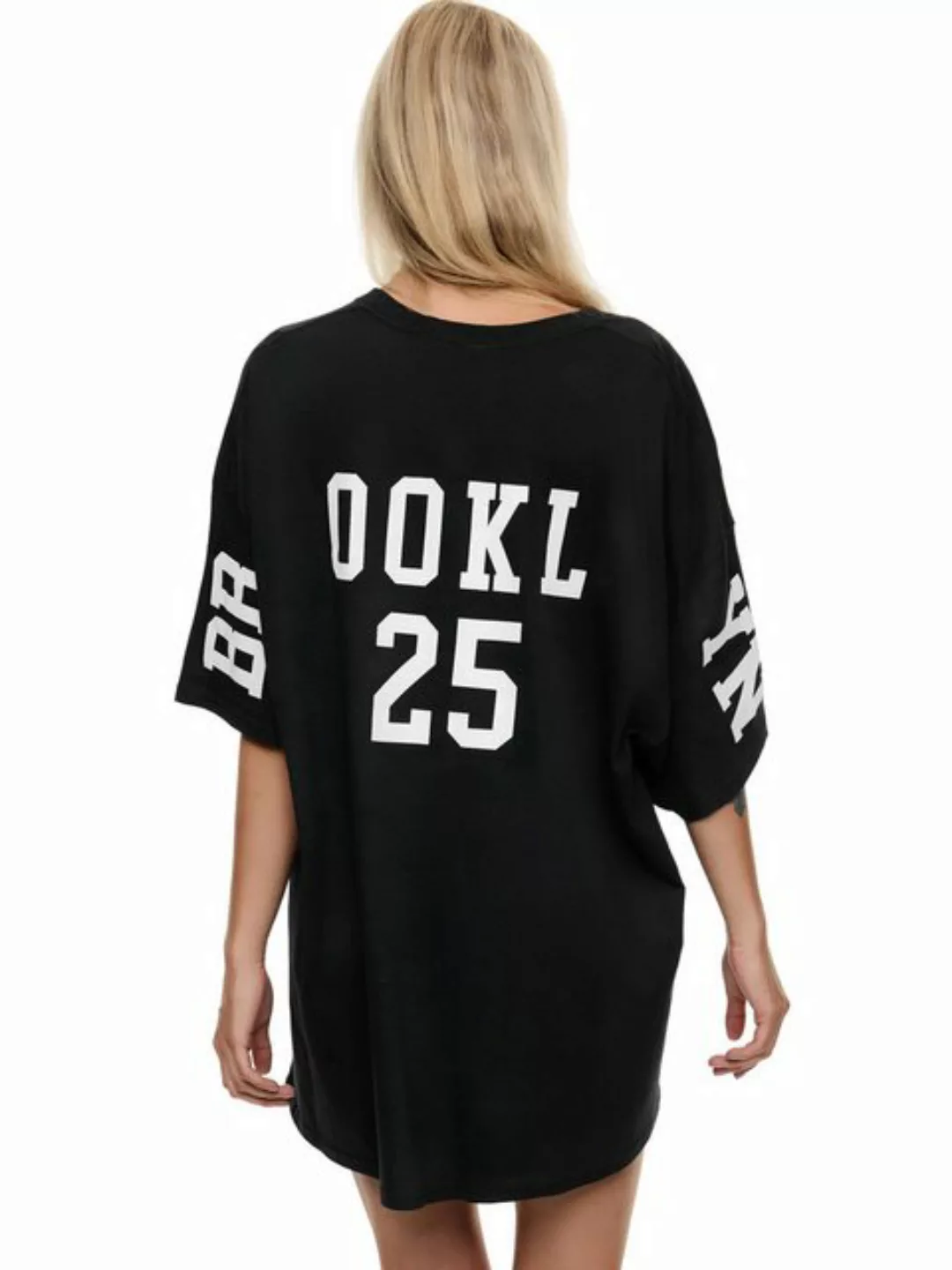 Worldclassca T-Shirt Worldclassca Oversized BROOKLN 25 Print T-Shirt lang T günstig online kaufen