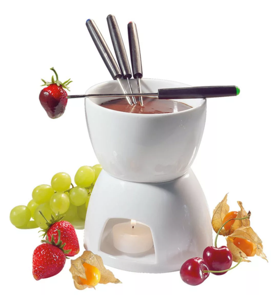 Cilio Schokoladenfondue 6-teilig Porzellan 15,5cm günstig online kaufen