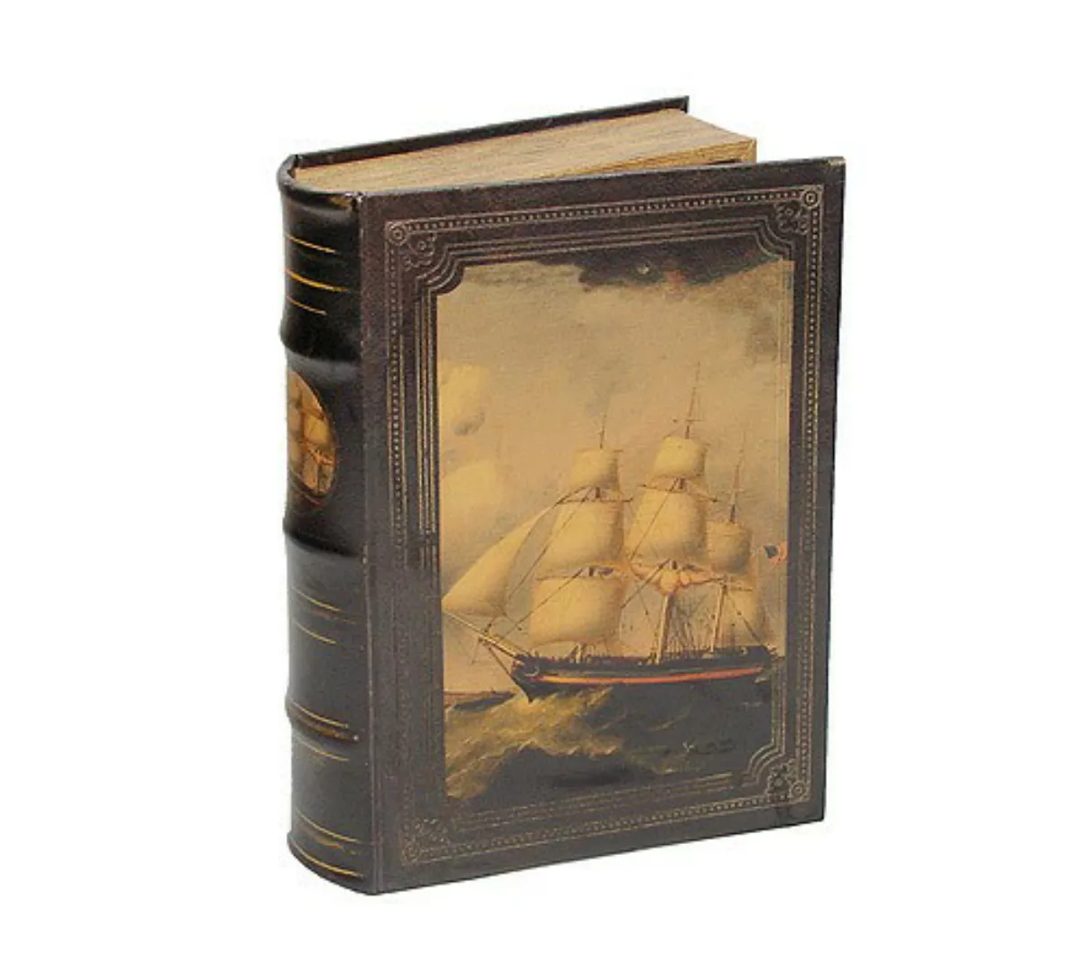 Hohles Buch mit Geheimfach Buchversteck Segelschiff Antik-Stil 33cm günstig online kaufen