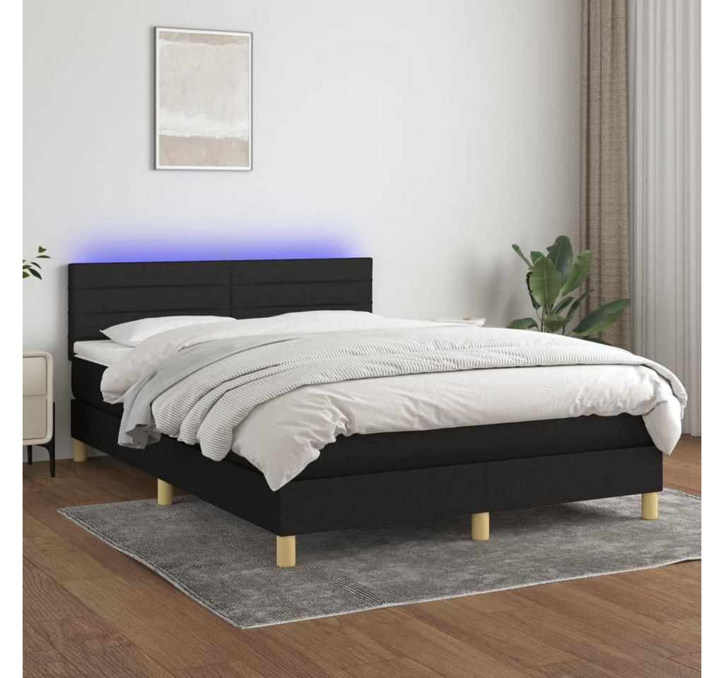 vidaXL Boxspringbett Bett Boxspringbett komplett mit Matratze & LED Stoff ( günstig online kaufen