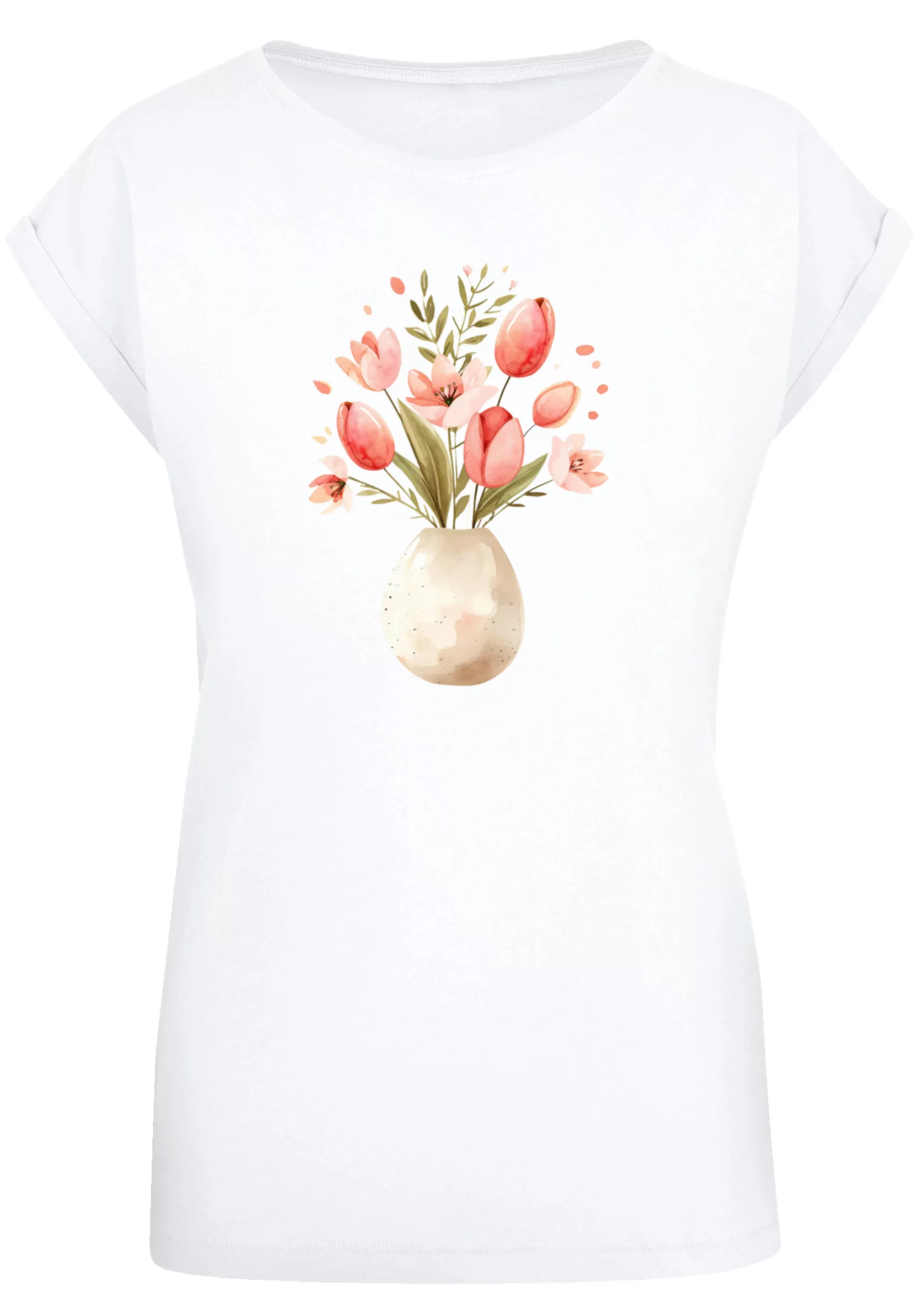 F4NT4STIC T-Shirt "Rosa Frühlingsblumenstrauß in Vase", Premium Qualität günstig online kaufen
