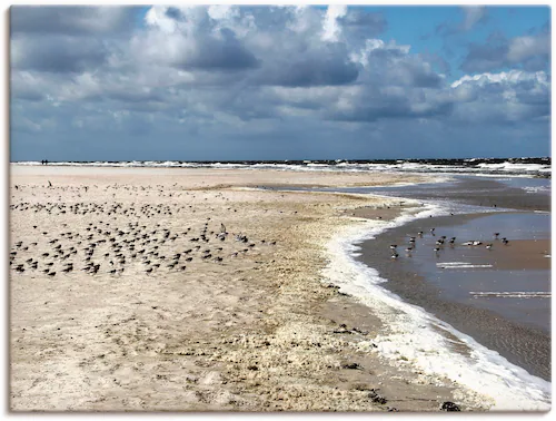 Artland Leinwandbild »Am schönen Nordseestrand«, Strand, (1 St.), auf Keilr günstig online kaufen