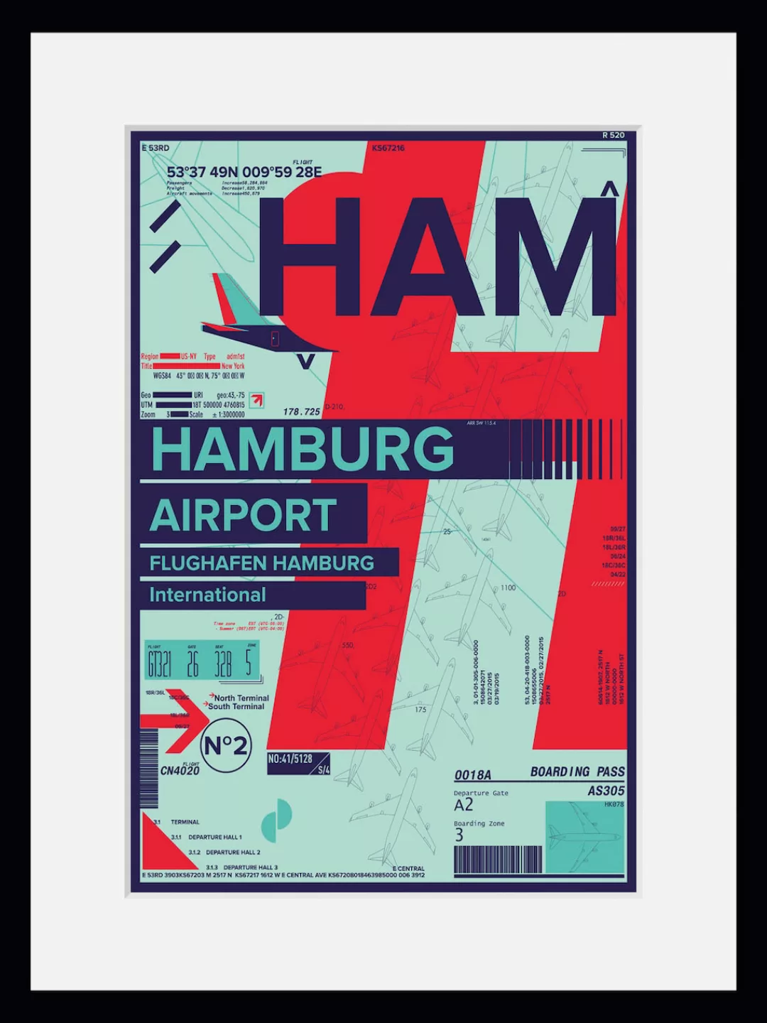 queence Bild "HAM AIRPORT", Flugzeuge, (1 St.) günstig online kaufen