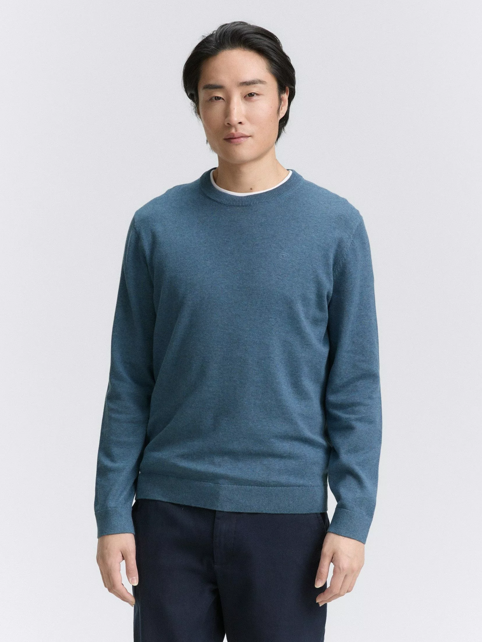 Tom Tailor Herren Rundhals Pullover BASIC CREWNECK KNIT - Relaxed Fit günstig online kaufen
