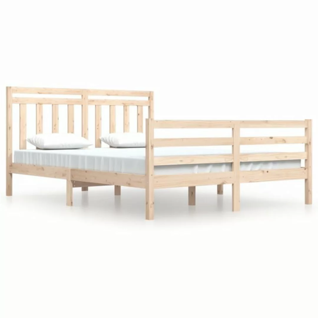 vidaXL Bettgestell Massivholzbett 160x200 cm Bett Bettgestell Doppelbett Be günstig online kaufen