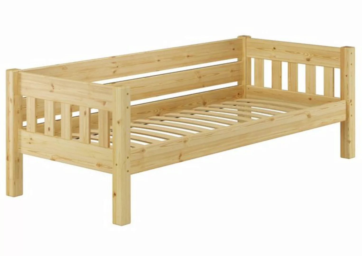 ERST-HOLZ Bett Futonbett Kieferbett Natur 90x200 Massivholz, Kieferfarblos günstig online kaufen