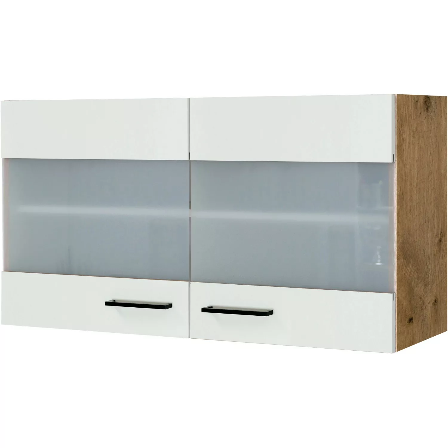 Flex-Well Exclusiv Glas-Oberschrank Vintea 100 cm Magnolie matt - Lancelot günstig online kaufen