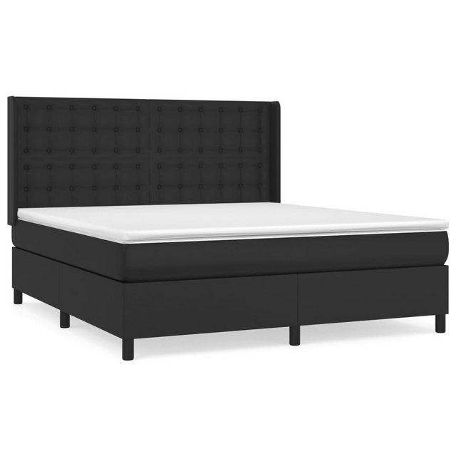 vidaXL Boxspringbett mit Matratze Schwarz 180x200 cm Kunstleder1466500 günstig online kaufen