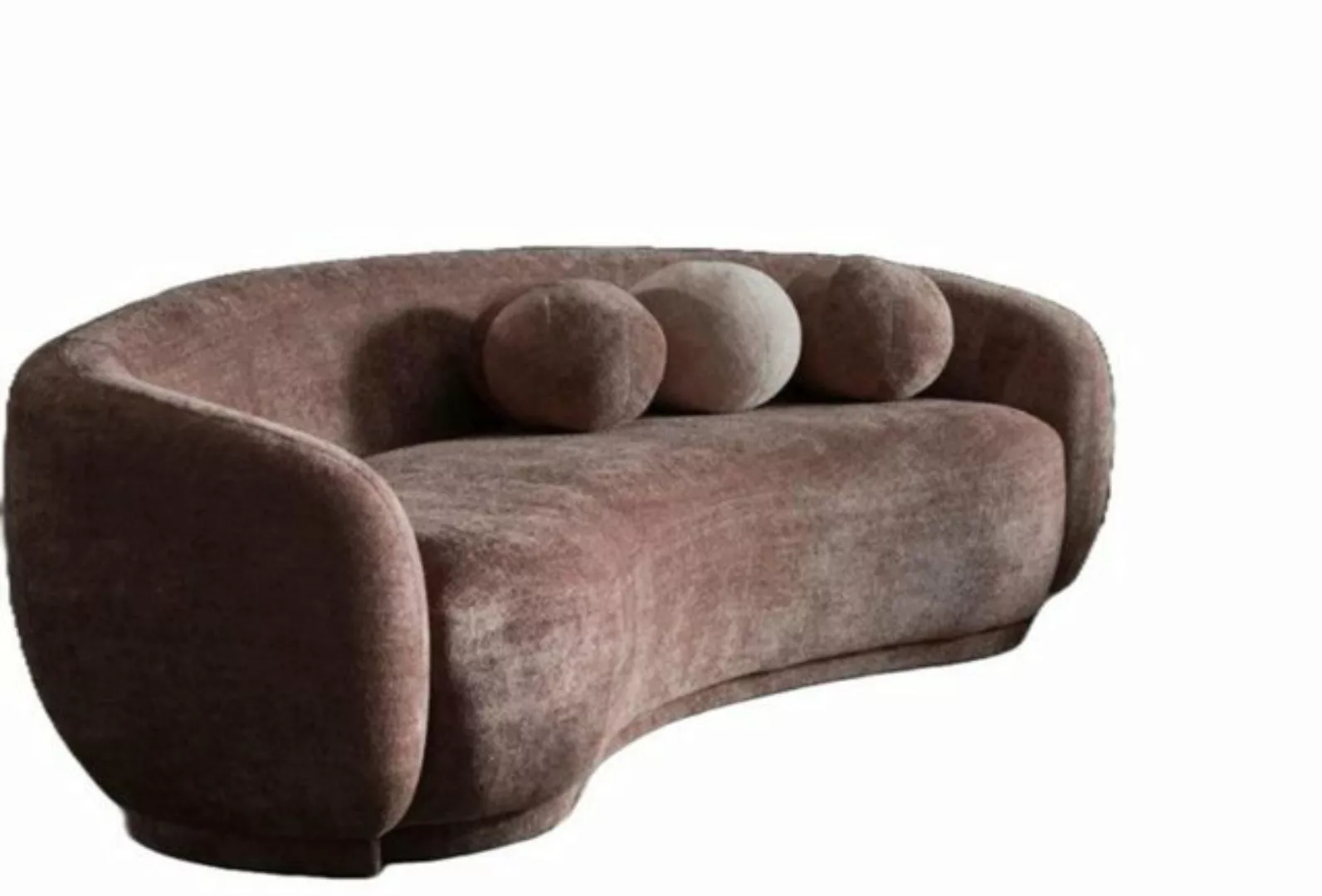 Xlmoebel 3-Sitzer Luxuriöses braunes Stoffsofa Dreisitzer Couch, 1 Teile, H günstig online kaufen