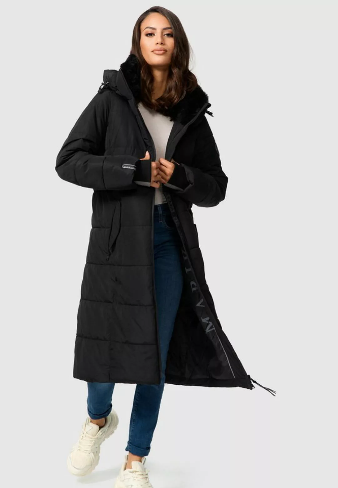 Marikoo Steppjacke Zuraraa XVI langer Winter Mantel gesteppt günstig online kaufen