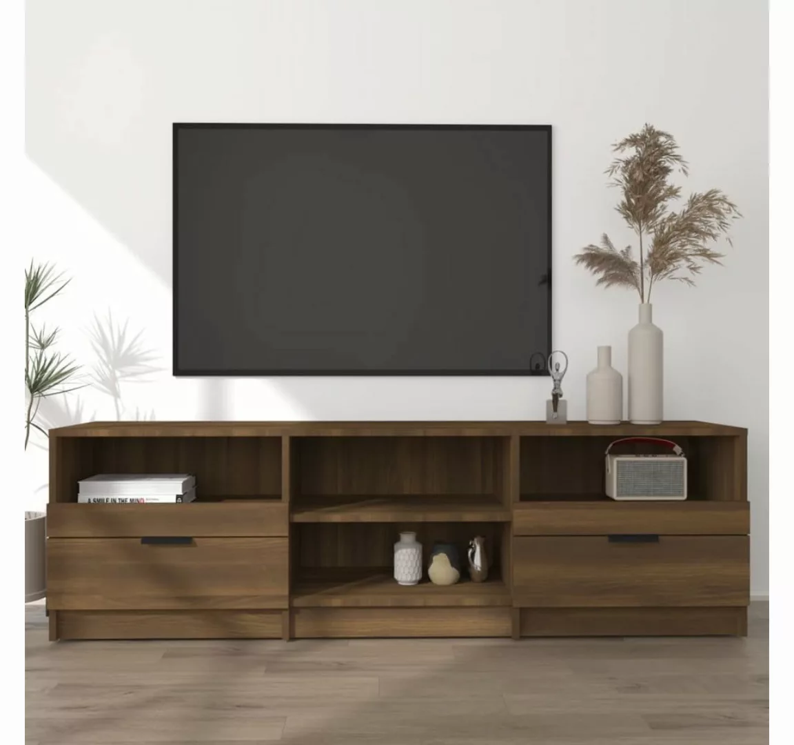 vidaXL TV-Schrank TV-Schrank Braun Eichen-Optik 150x33,5x45 cm Holzwerkstof günstig online kaufen