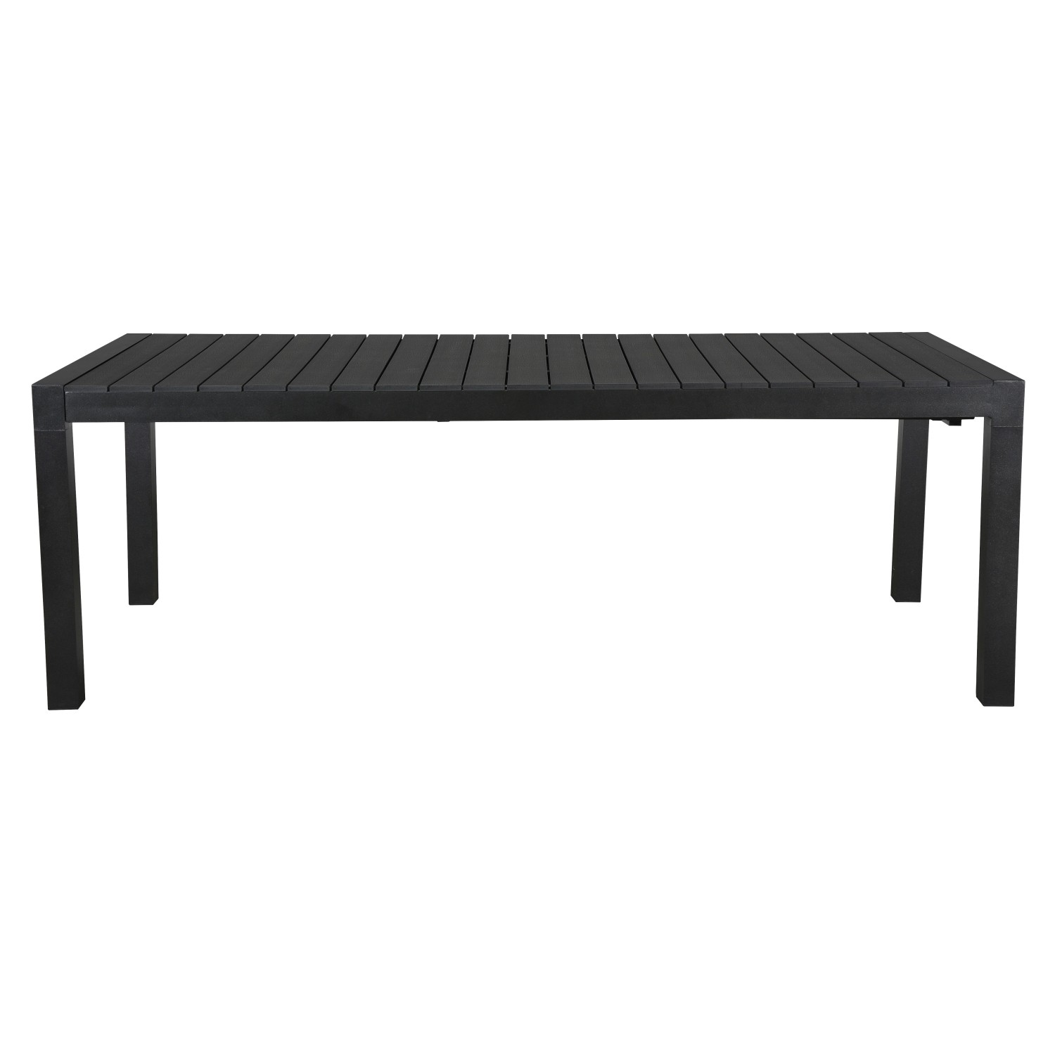 ebuy24 Efour Gartentisch mit 1 Zusatzplatte L 205/275 cm Schwarz Schwarz günstig online kaufen