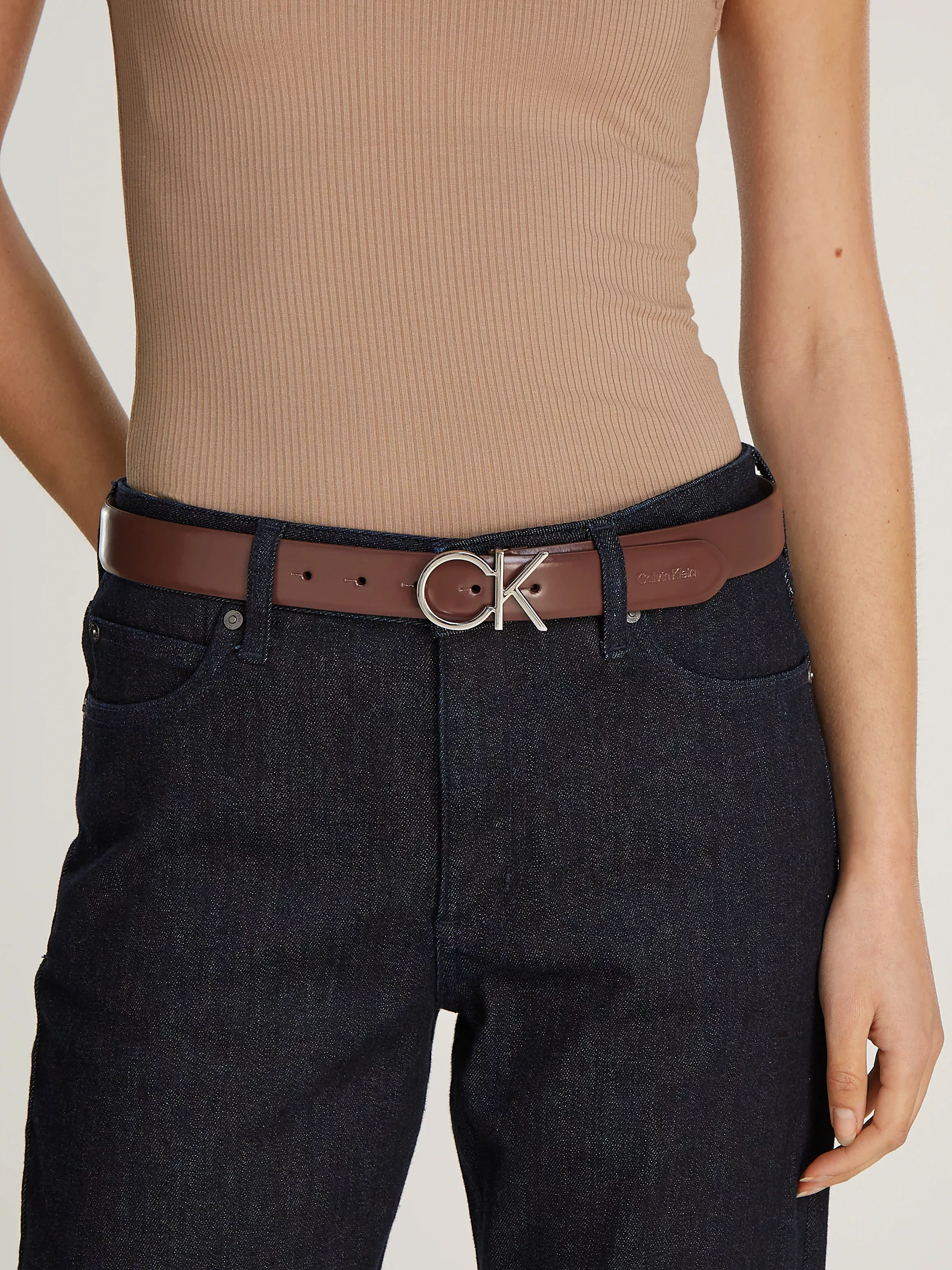 Calvin Klein Ledergürtel, mit Monogramm-Schnalle günstig online kaufen