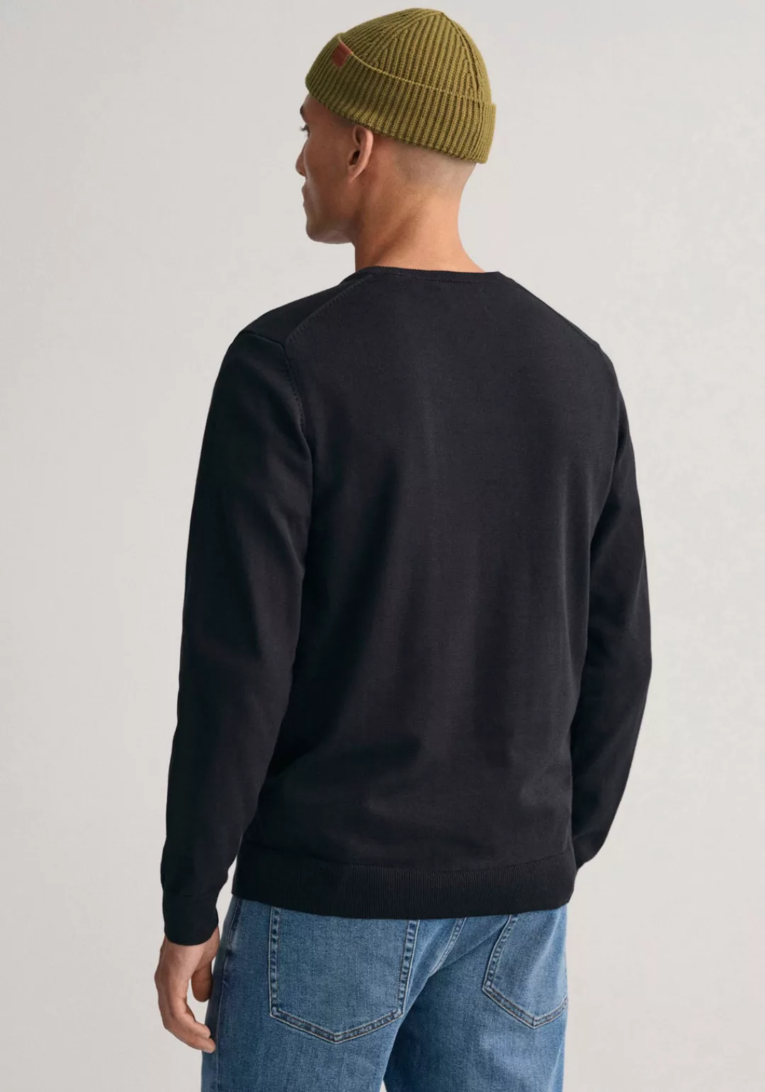 Gant V-Ausschnitt-Pullover Classic Cotton V-Neck Premium Strickjersey aus w günstig online kaufen