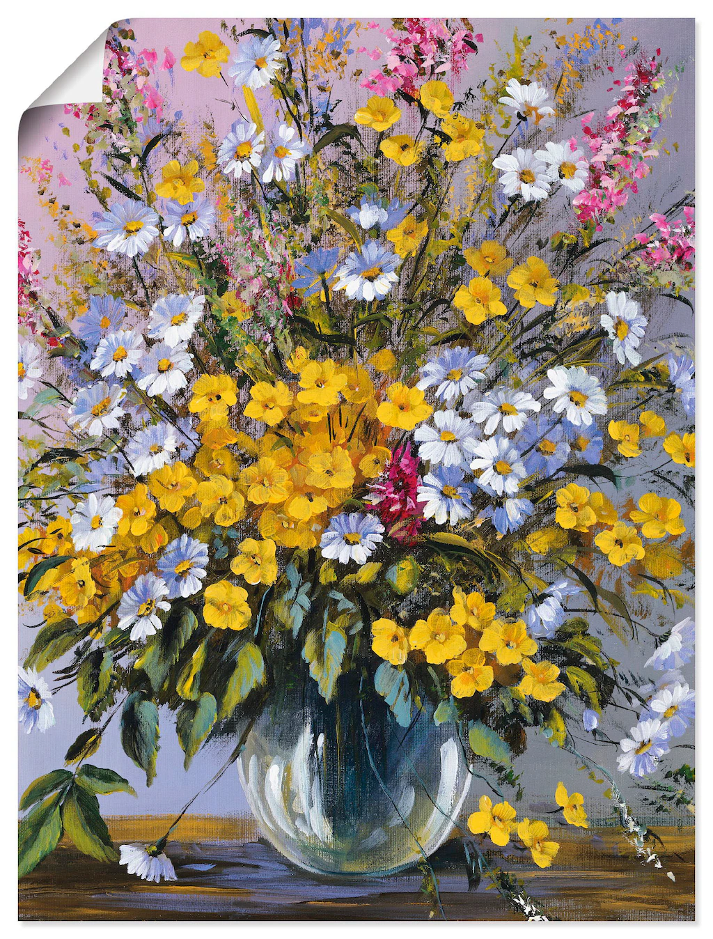 Artland Wandbild "Gemischter Strauß", Blumen, (1 St.), als Leinwandbild, Po günstig online kaufen