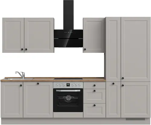 nobilia® Küchenzeile »"Cascada II"«, vormontiert, Breite 300 cm, Ausrichtun günstig online kaufen