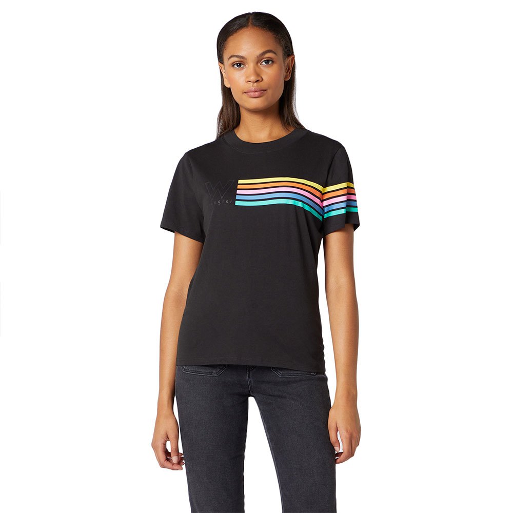 Wrangler High Rib Regular Kurzärmeliges T-shirt XS Faded Black günstig online kaufen