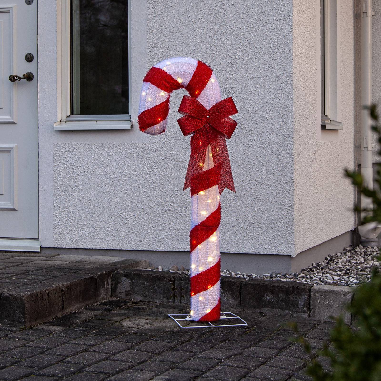 LED-Figur Candycane, rot-weiß, Höhe 120 cm, Kunststoff, IP44 günstig online kaufen