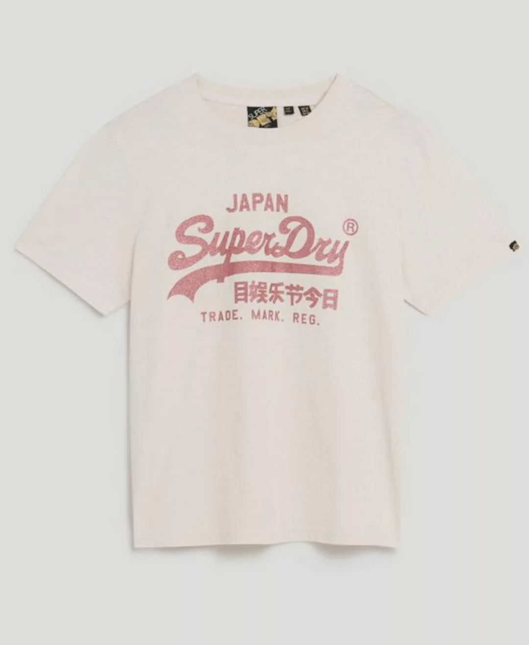 Superdry T-Shirt METALLIC VL RELAXED T SHIRT Print-Shirt mit glitzerndem Lo günstig online kaufen