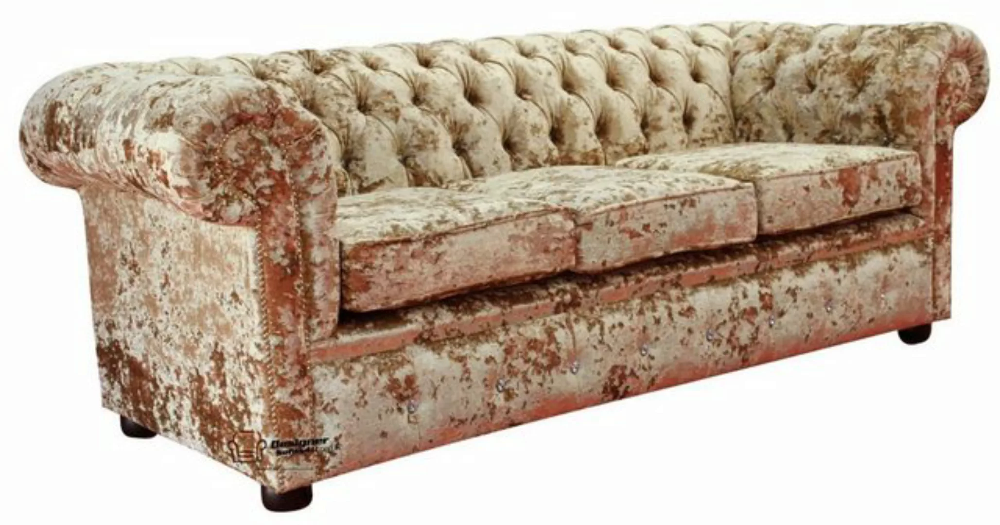 JVmoebel Sofa Luxus Moderner Chesterfield Dreisitzer Stoff Bezug Neue Couch günstig online kaufen