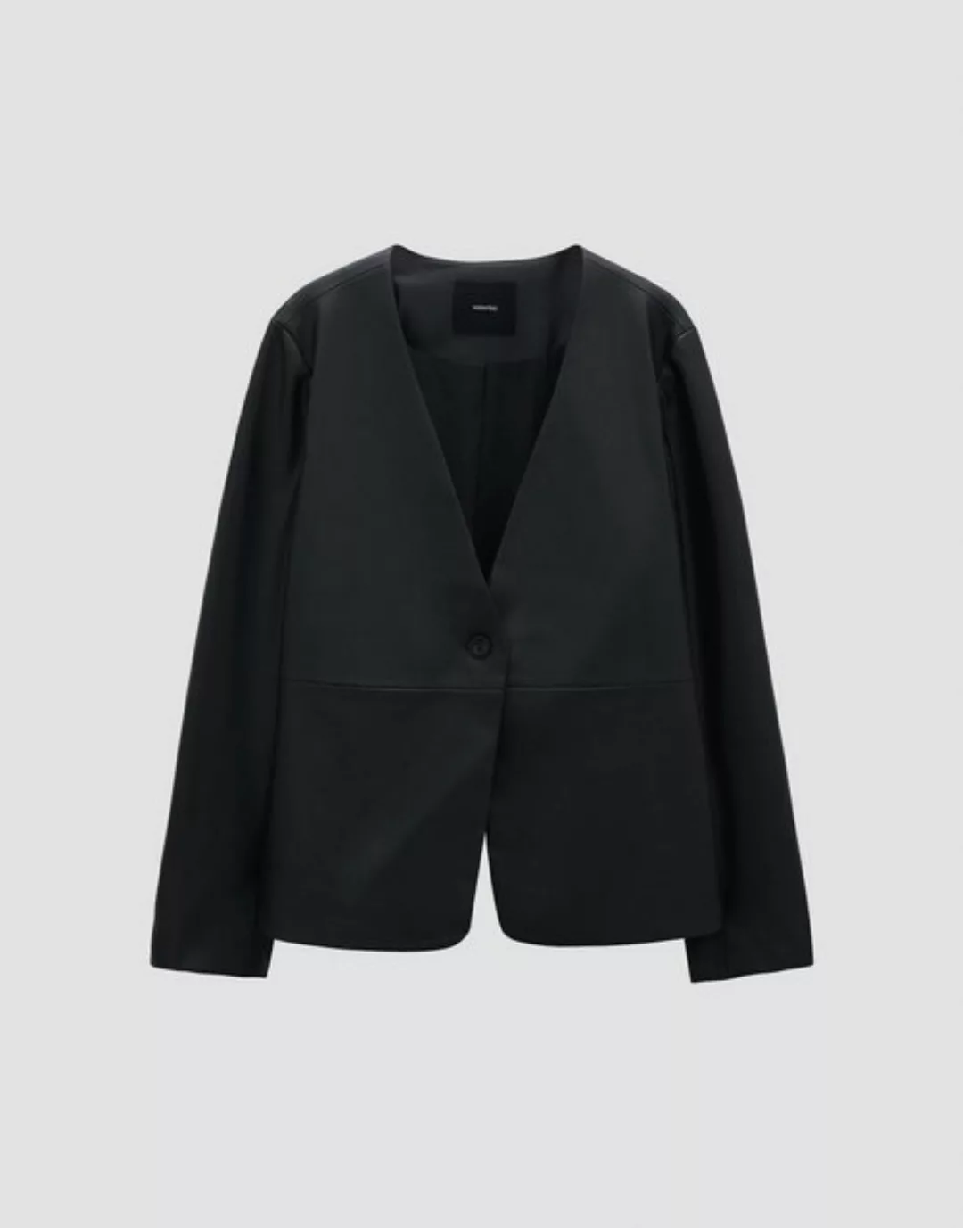 someday Lederblazer Noebe lockere Passform Lederimitat günstig online kaufen