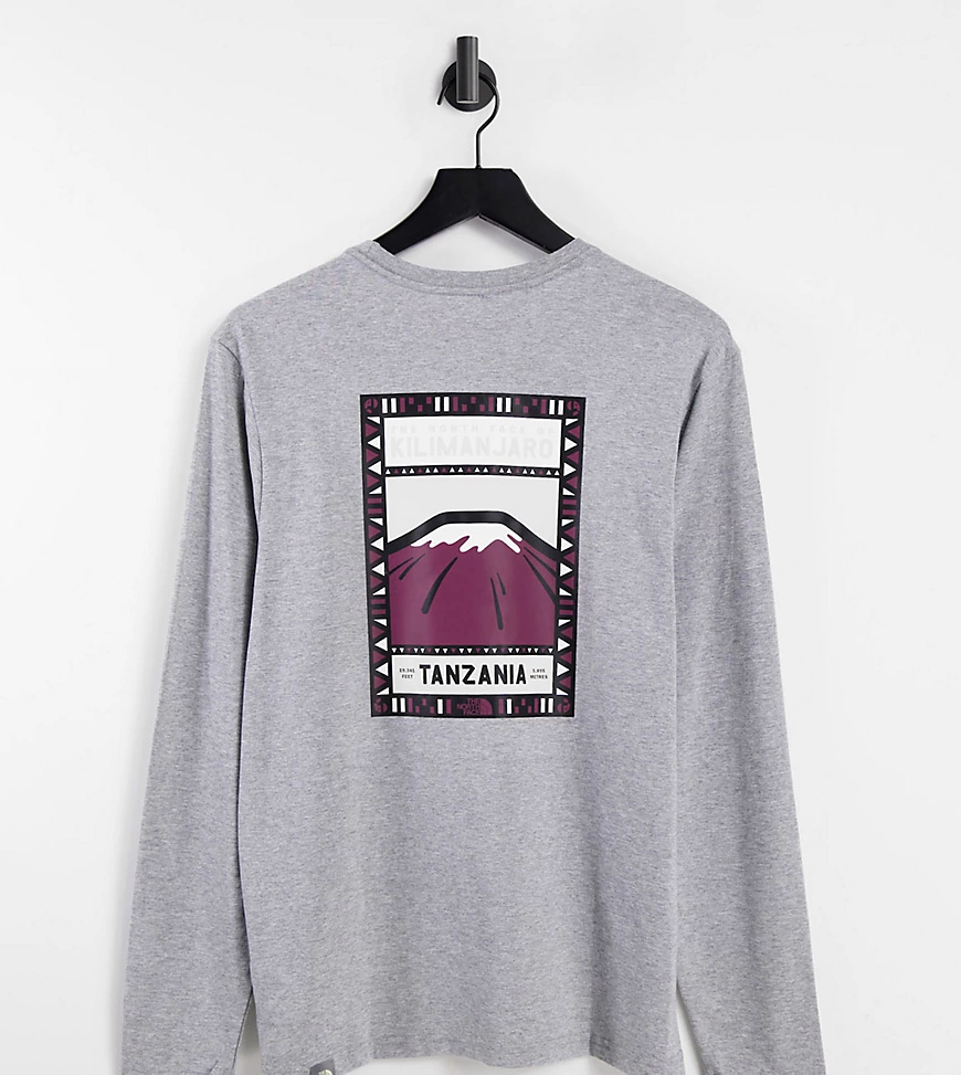 The North Face – Faces – Langärmliges Shirt in Grau, exklusiv bei ASOS günstig online kaufen