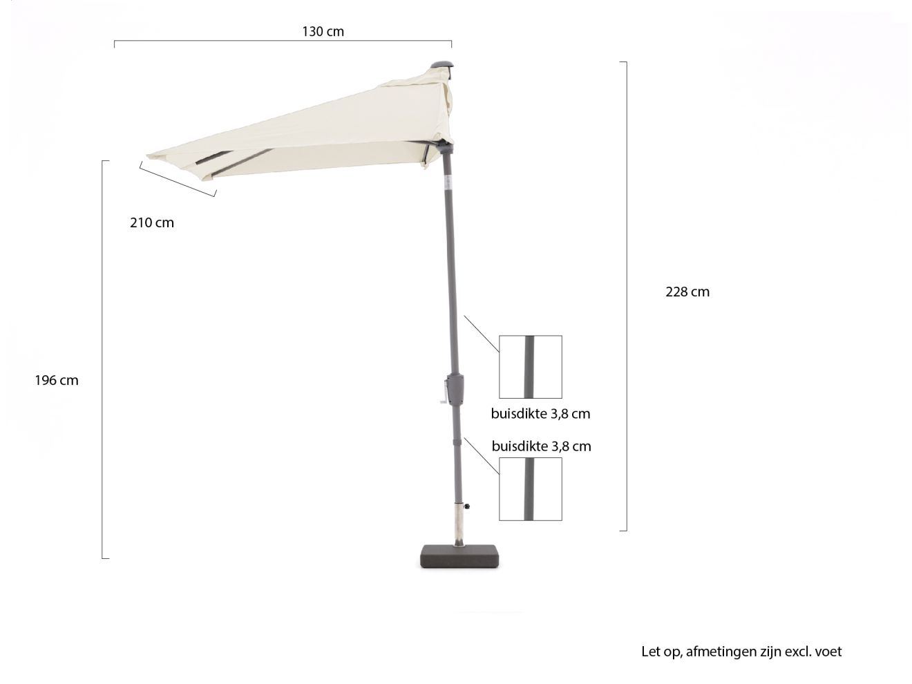 Shadowline Sonnenschirme Balkon 210x130 cm günstig online kaufen