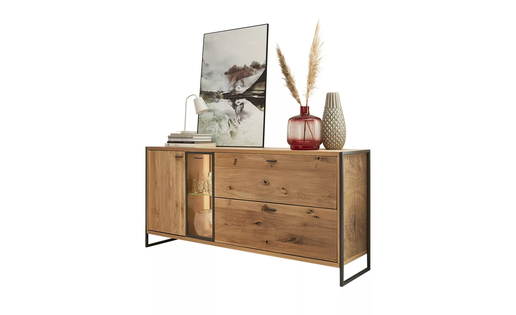 Woodford Sideboard  Flora ¦ holzfarben ¦ Maße (cm): B: 186 H: 86 T: 44 Komm günstig online kaufen