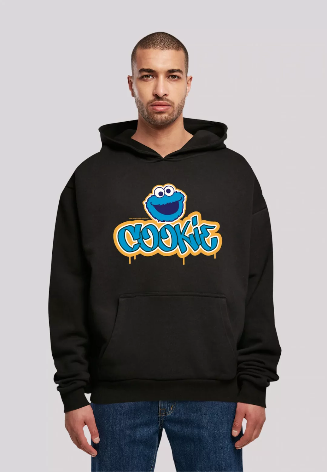 F4NT4STIC Kapuzenpullover "Sesamstraße Cookie Graffiti Logo", Premium Quali günstig online kaufen