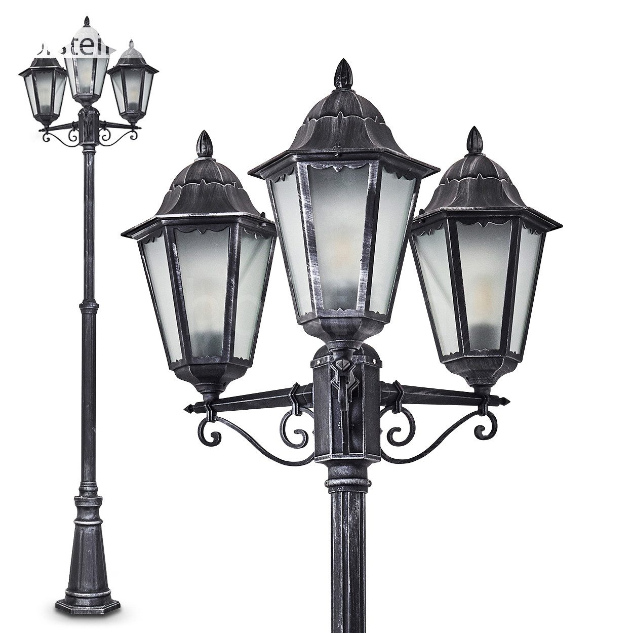 hofstein Außen-Stehlampe »Ganna« Außenleuchte Frost, Kandelaber günstig online kaufen