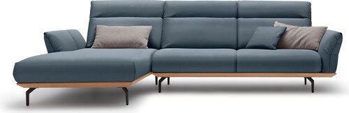 Creation BY ROLF BENZ Ecksofa »CR.460«, Sockel in Eiche, Winkelfüße in Umbr günstig online kaufen