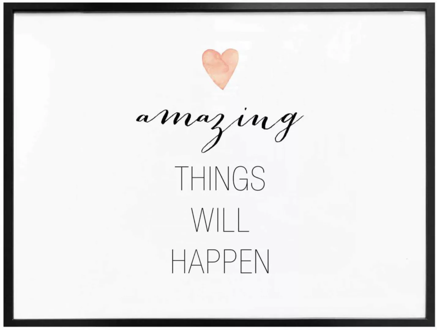 Wall-Art Poster "Amazing things", Schriftzug, (1 St.) günstig online kaufen