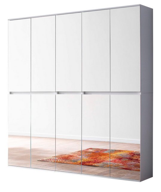 Furn.Design Garderobenschrank Reflect (Schuhschrank in weiß, 10-türig, 185 günstig online kaufen