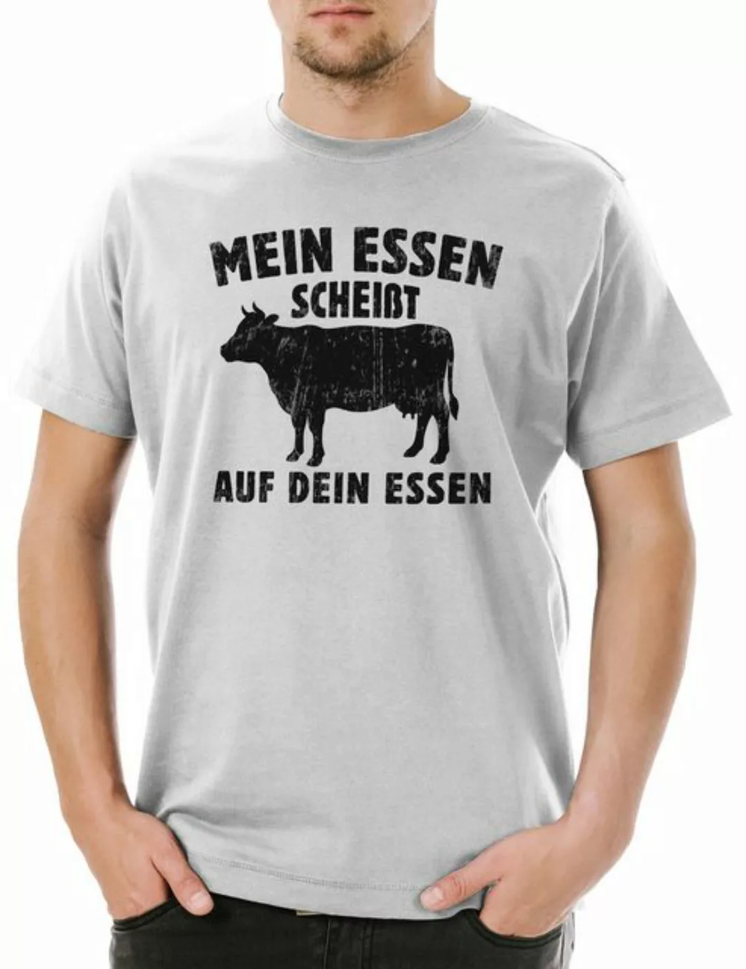 Urban Backwoods Print-Shirt Mein Essen Herren T-Shirt No Body Building Not günstig online kaufen