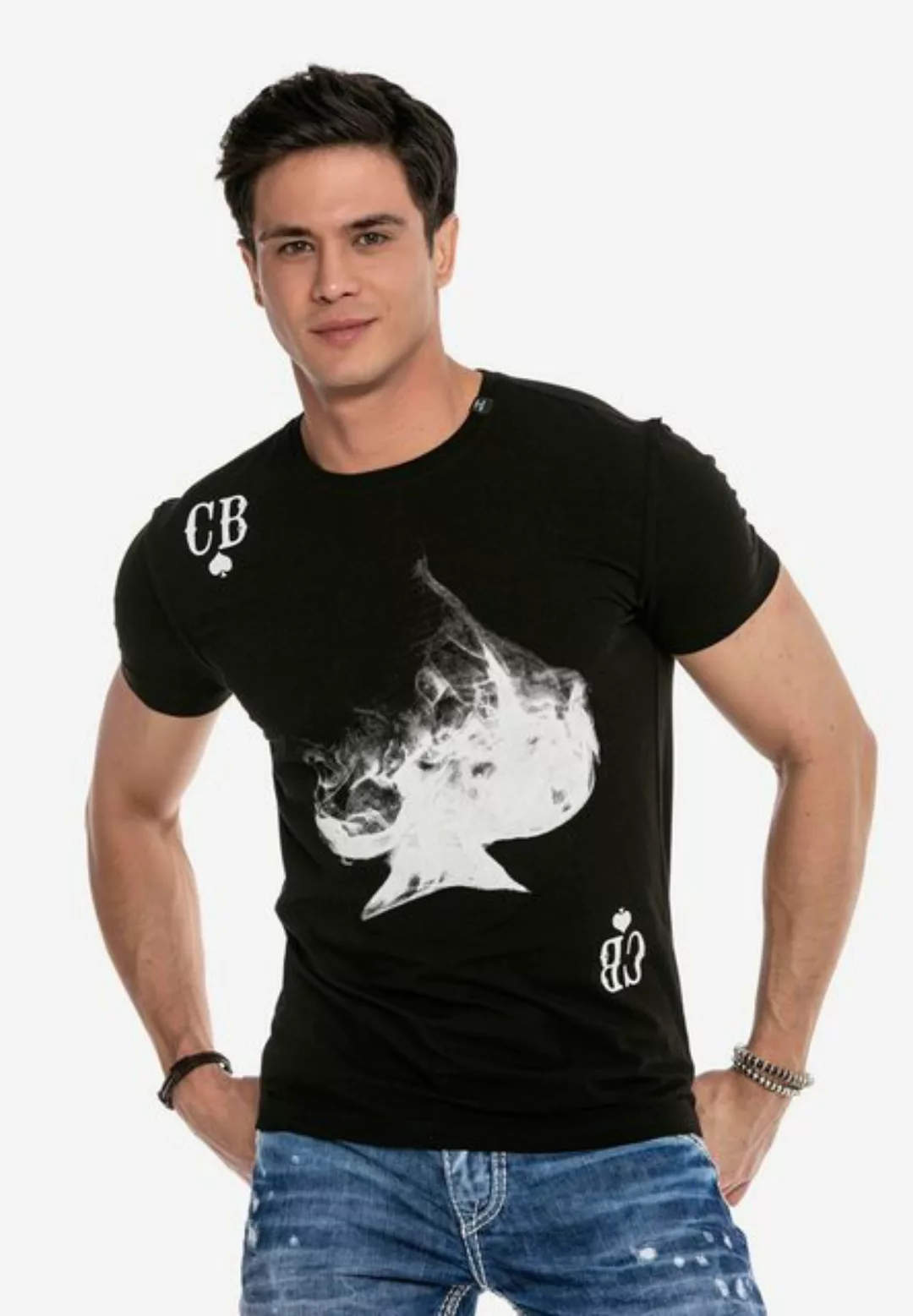 Cipo & Baxx T-Shirt mit trendigem Frontprint günstig online kaufen