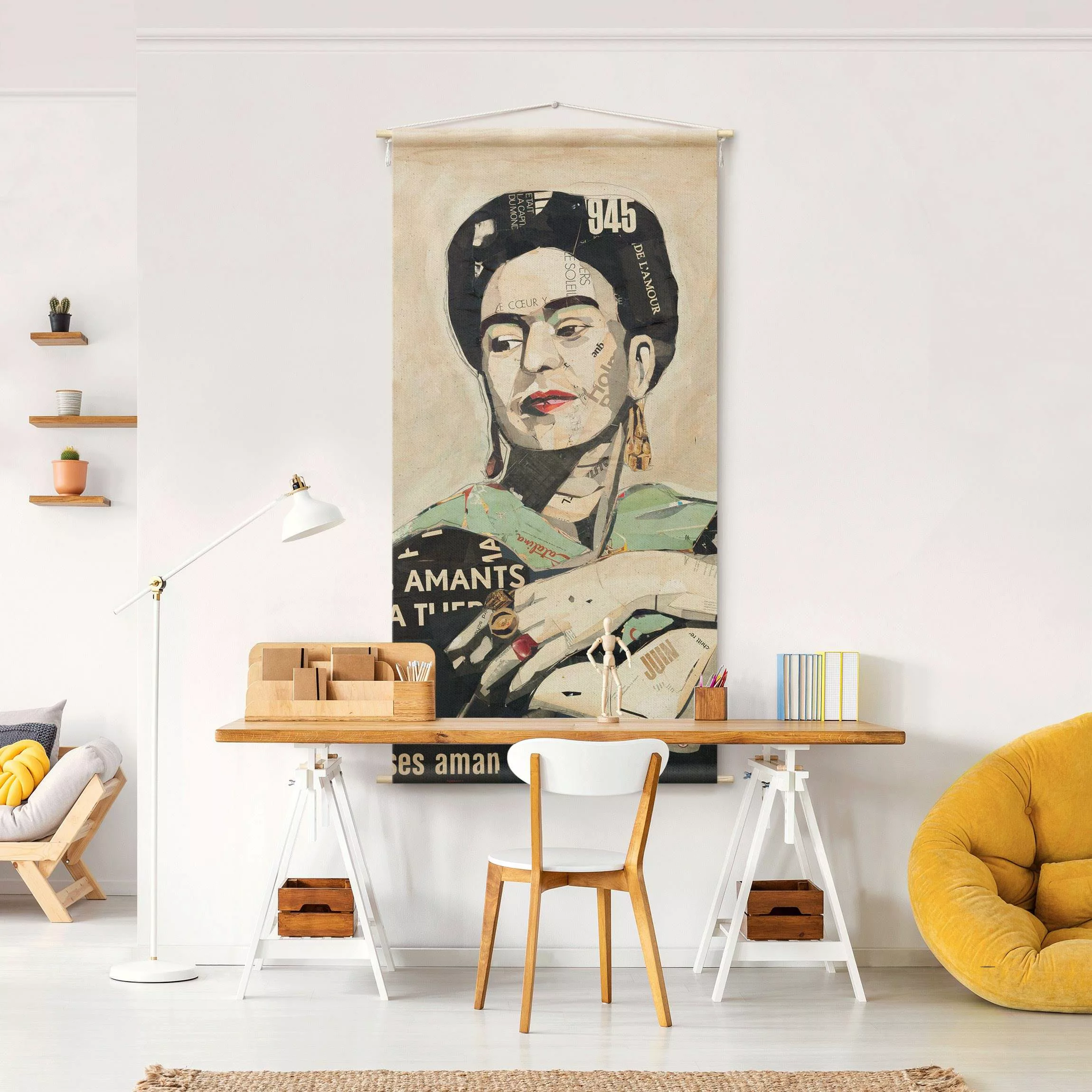 Wandteppich Frida Kahlo - Collage No.4 günstig online kaufen