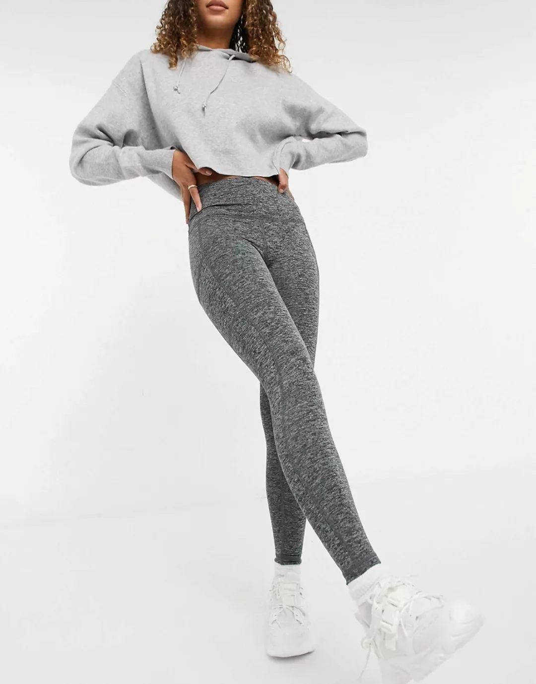 Aerie – Leggings mit hoher Taille und Tasche in Grau günstig online kaufen