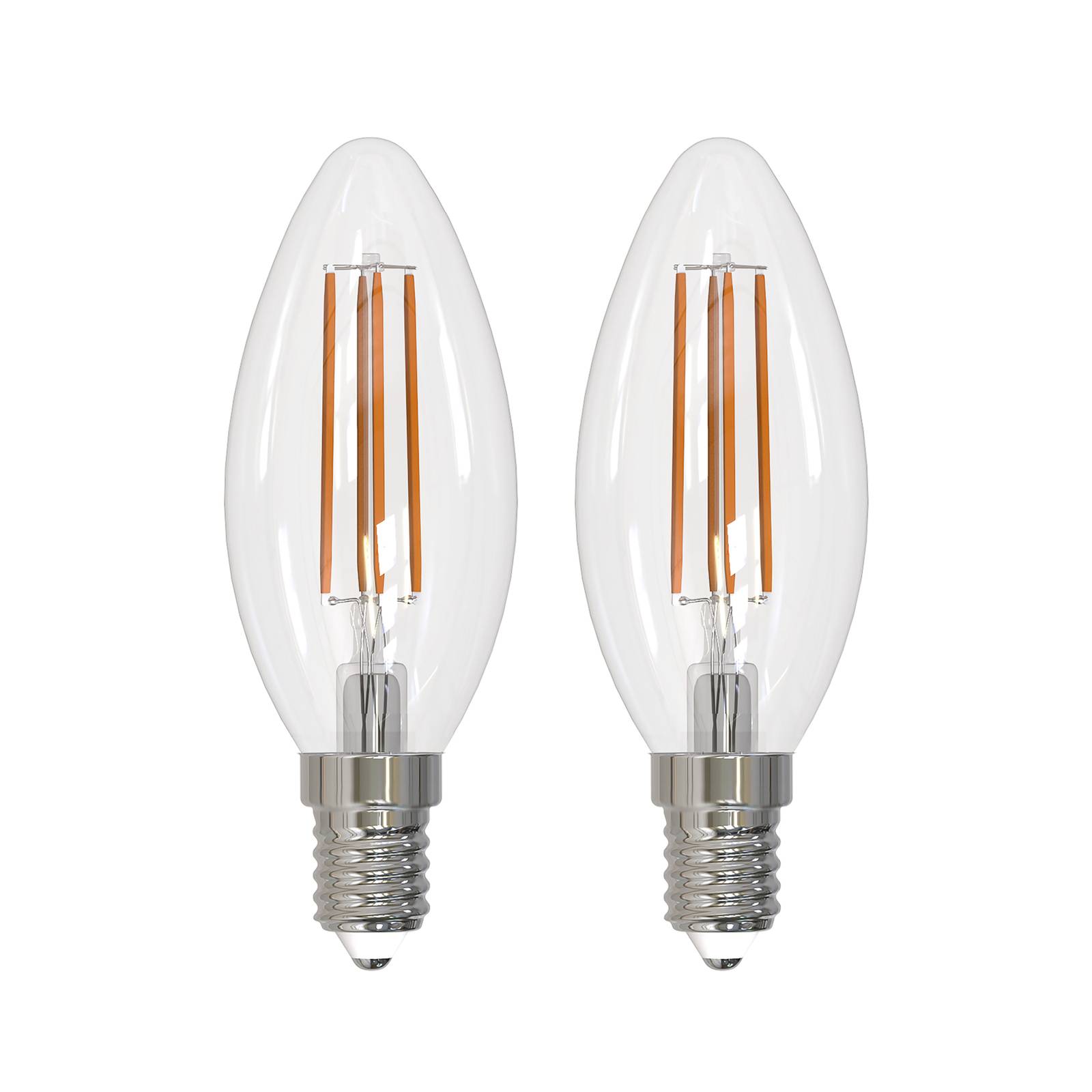 Arcchio LED-Leuchtmittel Filament E14 Kerze, 2er-Set, 2700 K günstig online kaufen