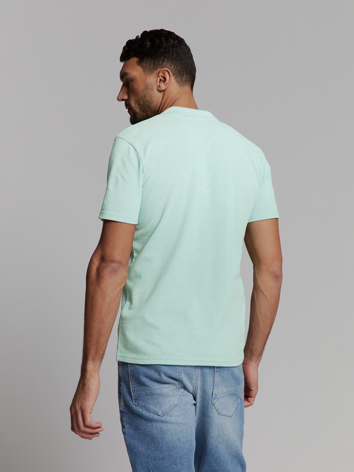 NO EXCESS Poloshirt "No Excess Poloshirt Polo Melange" günstig online kaufen