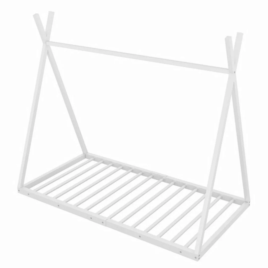 REDOM Metallbett Hausbett Kinderbett, Dreiecksform Eisenrahmenbett 90*200cm günstig online kaufen