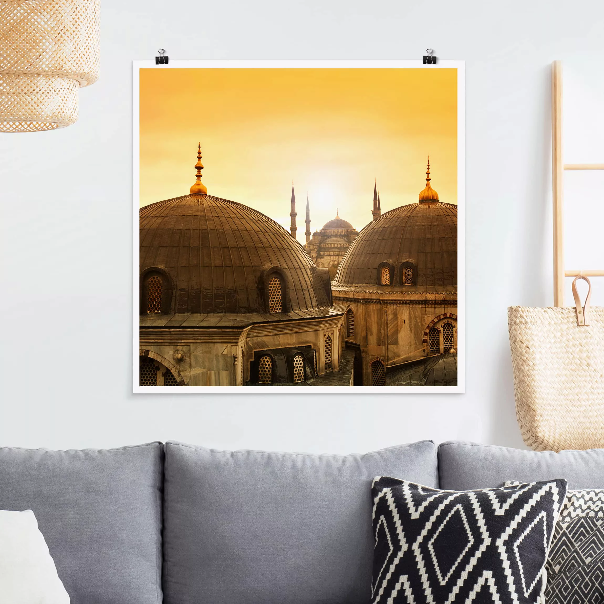 Poster Architektur & Skyline - Quadrat Über den Dächern von Istanbul günstig online kaufen