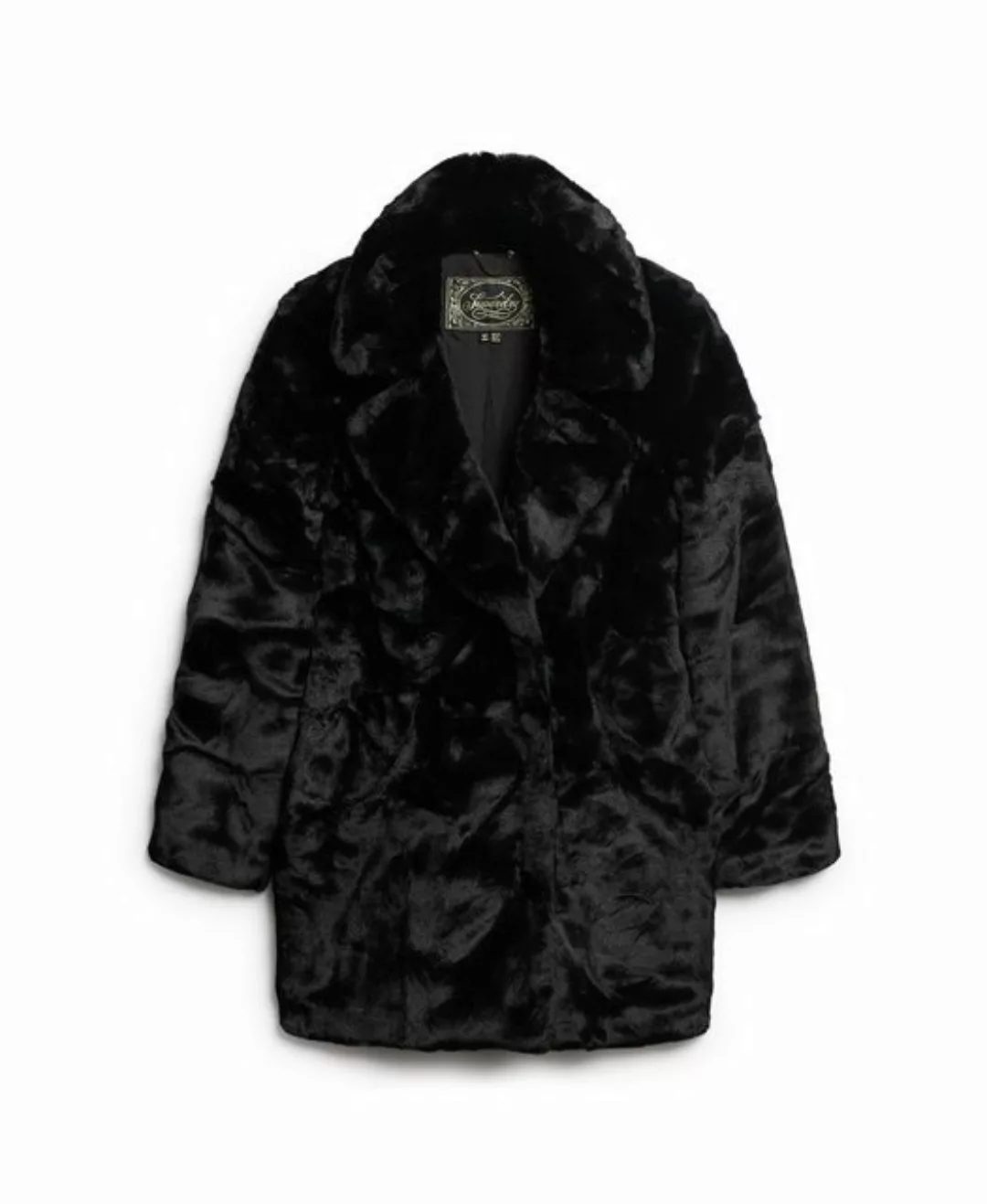 Superdry Kurzmantel VINTAGE MID FAUX FUR COAT Black günstig online kaufen