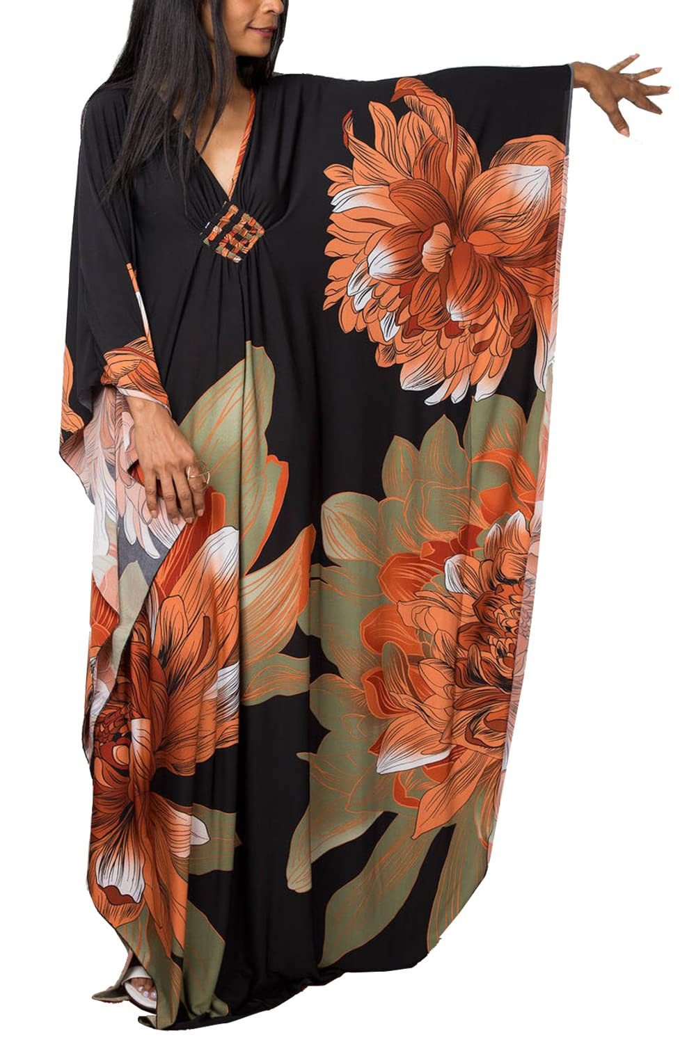 RWEUOQ Strandkleid Maxikleid Strand-Tunika Bikini-Überwurf Beachwear günstig online kaufen