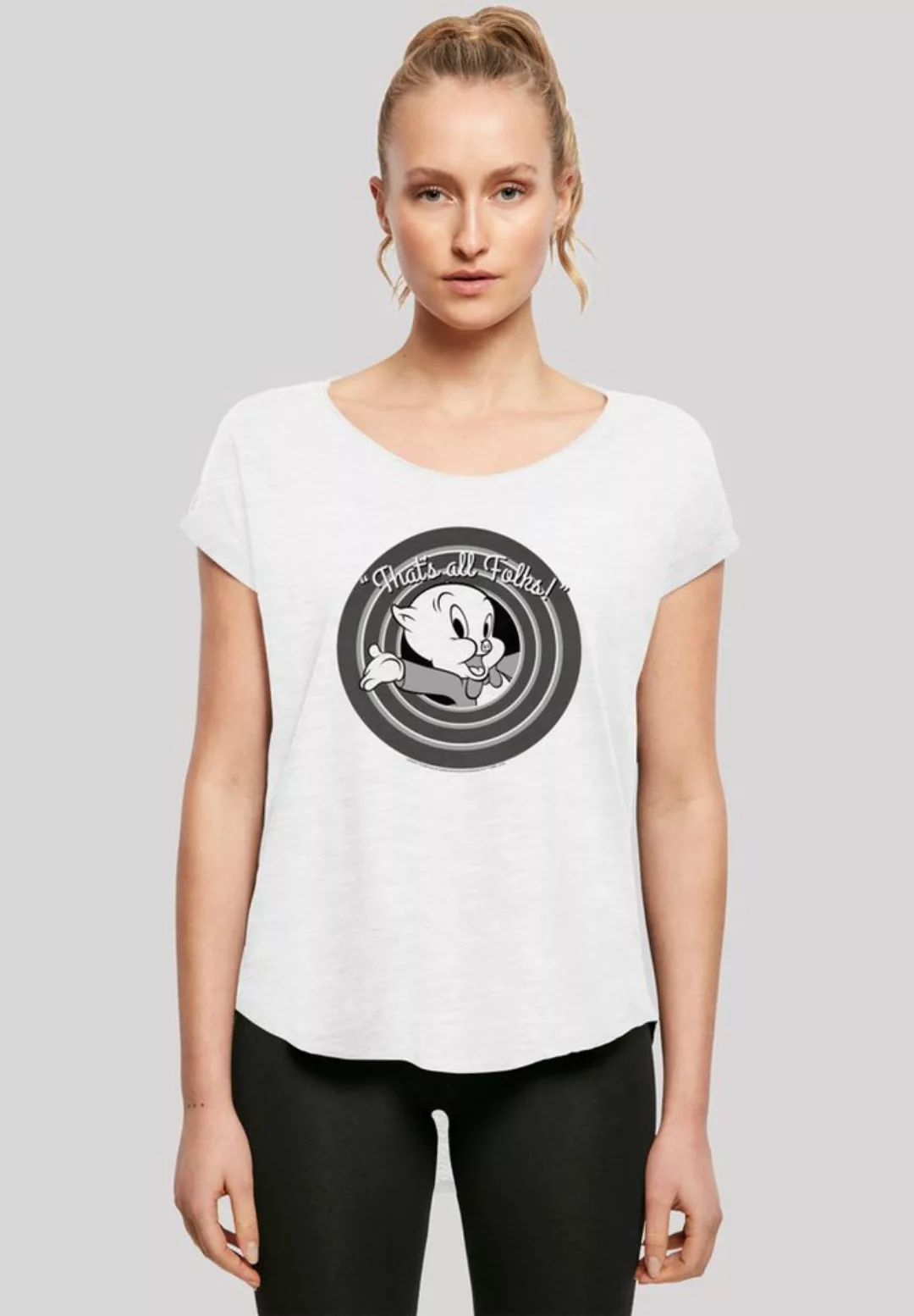 F4NT4STIC T-Shirt "Looney Tunes Porky Pig Thats All Folks", Damen,Premium M günstig online kaufen