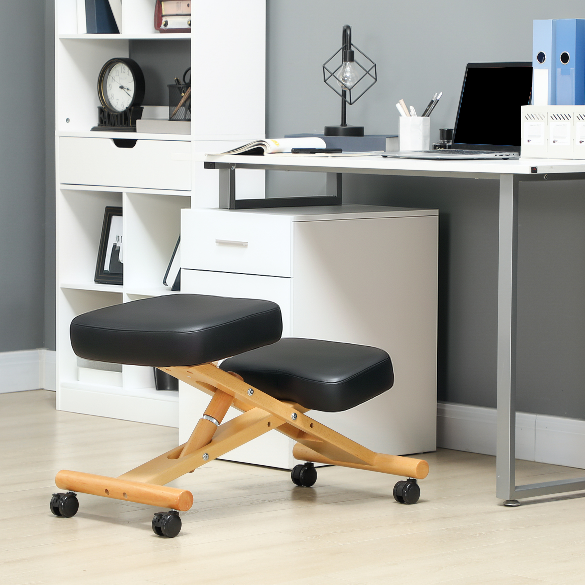 HOMCOM Ergonomischer Kniestuhl mit verstellbarer Höhe, ergonomischer Haltun günstig online kaufen