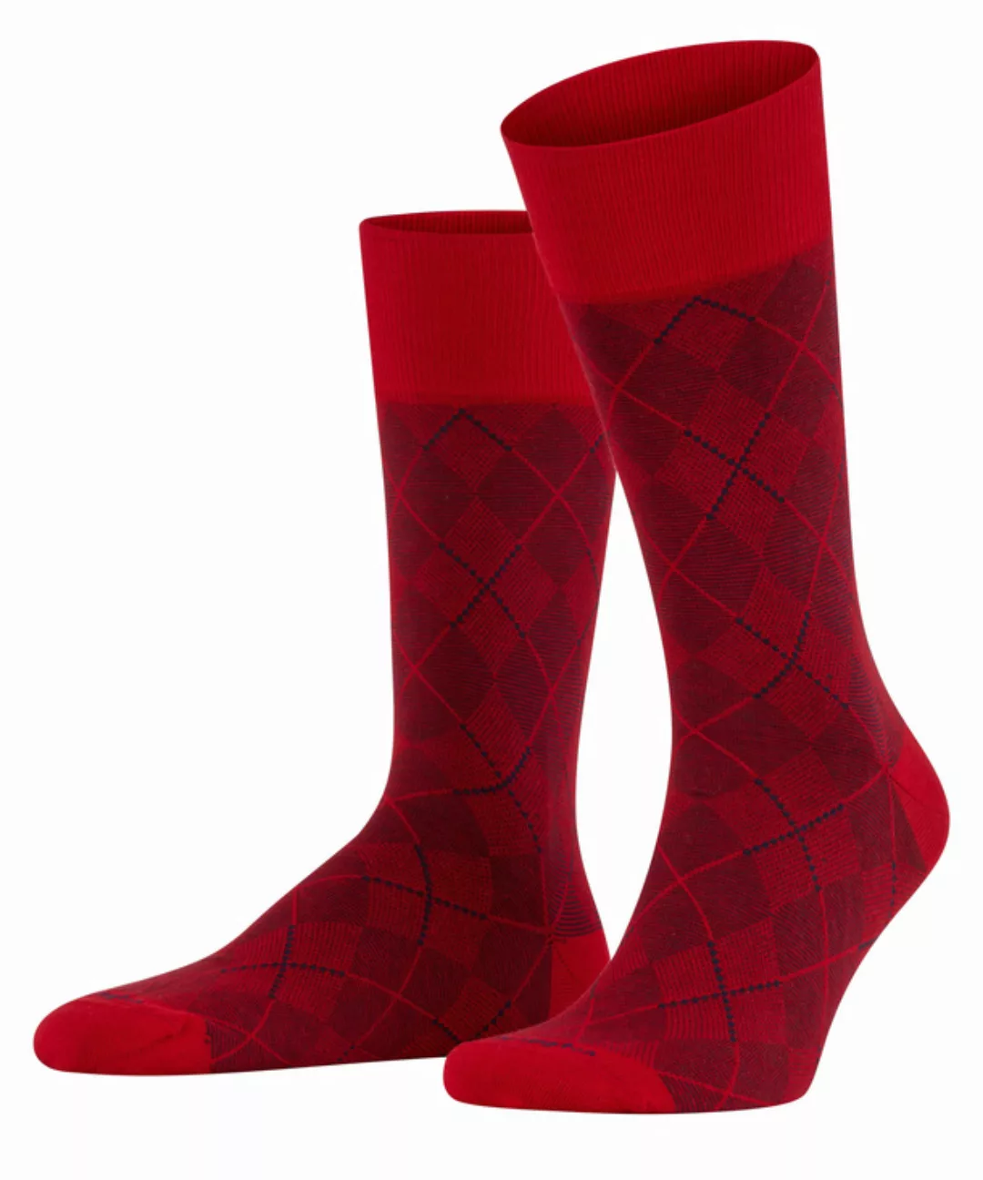 Burlington Carrington Herren Socken, 40-46, Rot, Raute, Baumwolle, 21061-80 günstig online kaufen