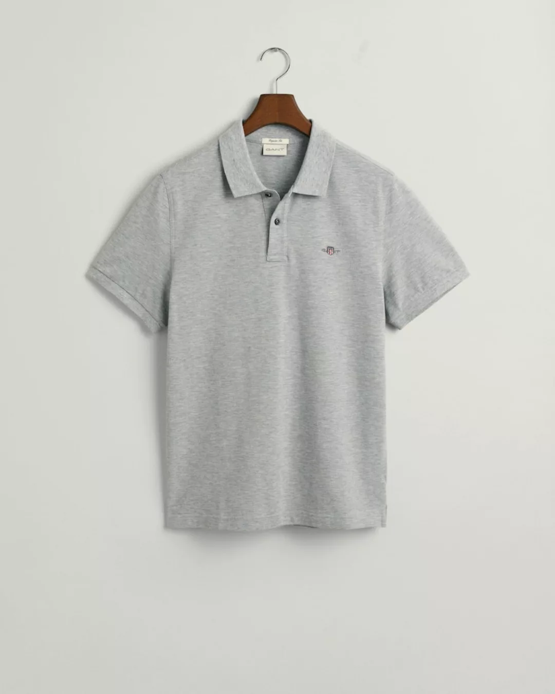 Gant Shield Piqué Poloshirt Grau - Größe XXL günstig online kaufen