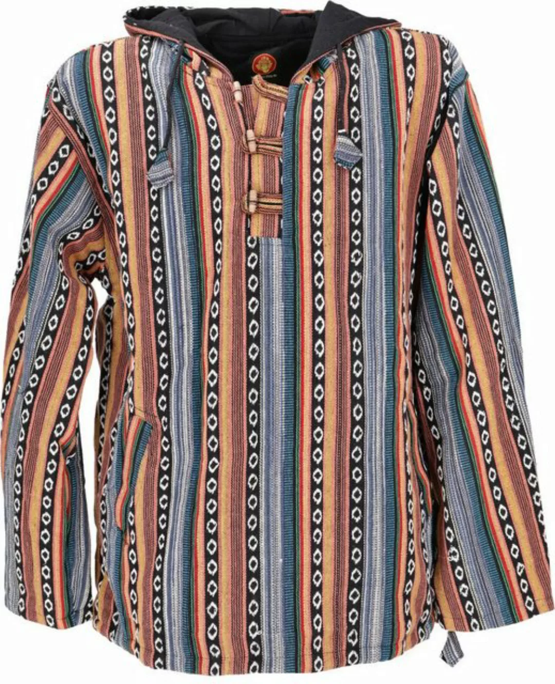Guru-Shop Sweater Goa Kapuzenshirt, Baja Hoodie, Boho Style.. Ethno Style, günstig online kaufen
