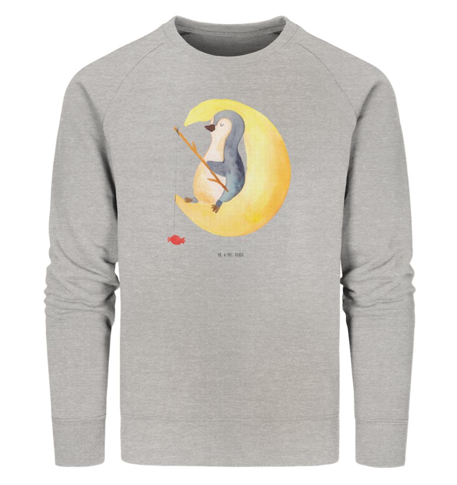 Mr. & Mrs. Panda Longpullover Größe S Pinguin Mond - Heather Grey - Geschen günstig online kaufen