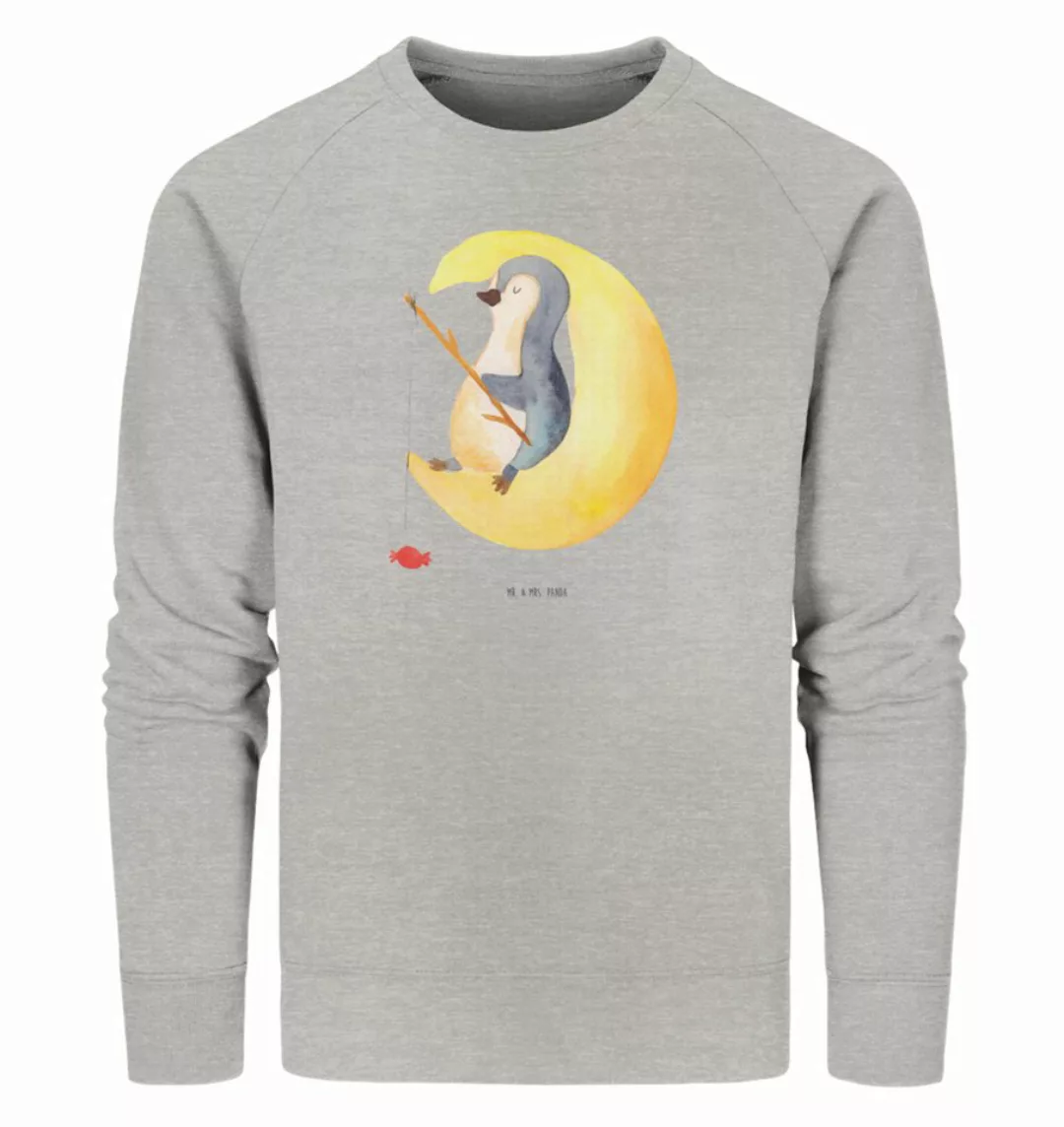 Mr. & Mrs. Panda Longpullover Größe L Pinguin Mond - Heather Grey - Geschen günstig online kaufen